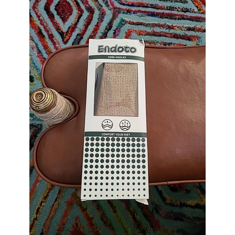 Endoto Cork Footbed for Birkenstock Super Birki Clog, Replacement Insole Sz #43